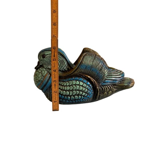 Vintage MCM 1969 Large Blue Green Duck Progressive Art Products Figurine - Picture 7 of 8